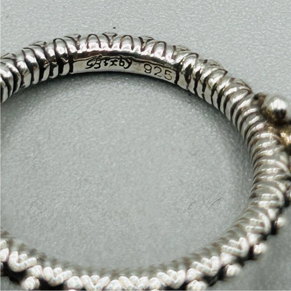 BARBARA BIXBY Sterling Silver & 18K Gold OHM Ring Size 8.25 / Spiritual Jewelry - Picture 5 of 12